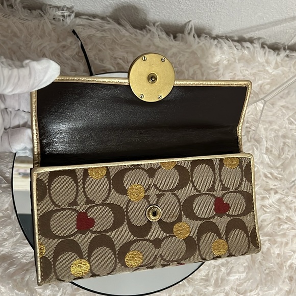 Coach Signature Clutch Wallet - Brown and Gold - Picture 6 of 16